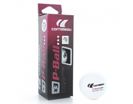 Шарики для настольного тенниса Cornilleau P-BALL *** ITTF x3